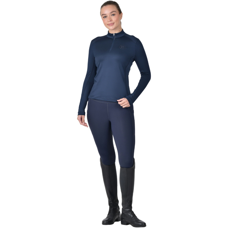 2025 Dublin Damen Atmungsaktiv Lang Ärmel Reiten Top 1027709 - Navy
